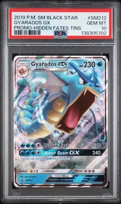 2019 Pokemon GYARADOS GX SM212 Black Star Promo - PSA 10 - Image 1