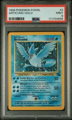 1999 POKEMON FOSSIL #2 ARTICUNO-HOLO PSA 9 - Image 1