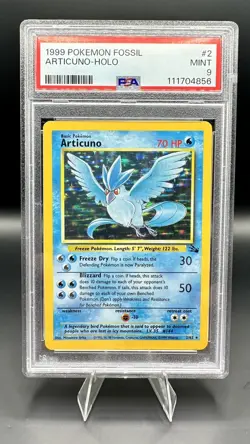 1999 POKEMON FOSSIL #2 ARTICUNO-HOLO PSA 9 - Image 3