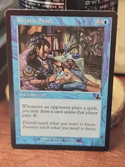 Rhystic Study Prophecy Regular - LP, Magic the Gathering Single - Image 1