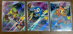 Pokemon TCG First Partner Illustration Collection Chimchar, Turtwig, Piplup - Image 1