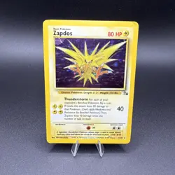 Pokemon TCG Zapdos 15/62 Fossil Unlimited Holo Rare - HP - Image 1