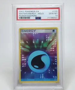 Pokemon Water Energy 105/108 Holo Rare PSA 10 - EX Power Keepers - Image 1
