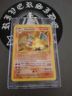 Charizard 4/102 Base Set Holo Vintage Rare Pokemon Damaged (See Pictures) - Image 1