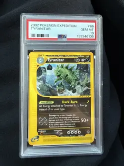 Pokemon Tyranitar Expedition Base Set Rare PSA 10 GEM MT 066/165 2002 English - Image 1