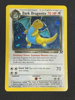 Pokemon Dark Dragonite Holo Rocket 5/82 Unlimited LP - Image 1
