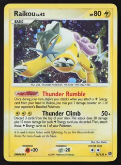 Raikou Full Holo 16/132 Pokemon Secret Wonders - Image 1