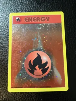 * Pokemon League Promo ENERGIZE YOUR GAME Fire Energy SWIRL Vintage 2002 LP - Image 1