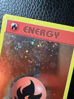 * Pokemon League Promo ENERGIZE YOUR GAME Fire Energy SWIRL Vintage 2002 LP - Image 2