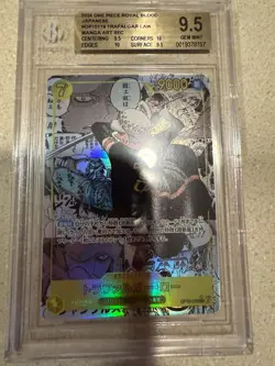 BGS 9.5 2024 One Piece Japanese Trafalgar Law Manga Alt Art #OP10-119 - Image 1