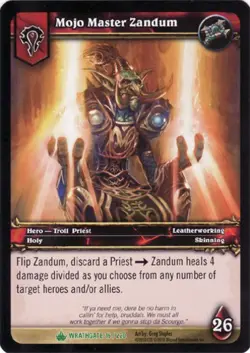 Moderate Play WoW TCG Mojo Master Zandum Wrathgate World of Warcraft - Image 1