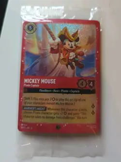 Mickey Mouse - Pirate Captain 18 Disney Lorcana Promo Cards Holo - Image 1