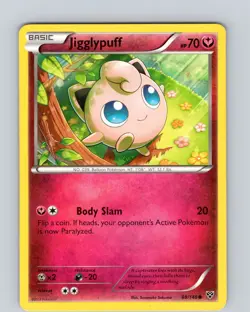 Pokemon TCG Jigglypuff XY Base Set 88/146 Regular Common Card Played LP - Image 1