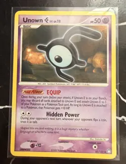 Pokemon TCG Diamond and Pearl Set of 3 Unown Cards *SLEEVED* - Image 3
