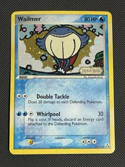 Wailmer 69/92 Pokemon Legend Maker Rare Card Stamped Holo SWIRL 🌀 NM - Image 1