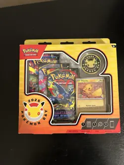Pokemon Day 2026 Sealed Box Pikachu Promo Card Booster Packs Exclusive - Image 1