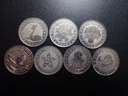 Pokemon Card Meiji Promo Battle Coin x7 Dragonair Kingler etc #6246 - Image 1