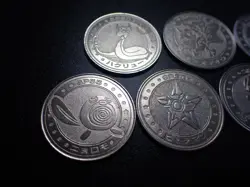 Pokemon Card Meiji Promo Battle Coin x7 Dragonair Kingler etc #6246 - Image 2