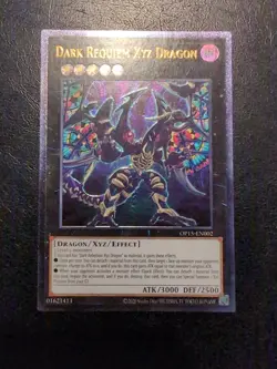 Yu-Gi-Oh! ULTIMATE RARE CARD DARK REQUIEM XYZ DRAGON OP15-EN002 NM - Image 1