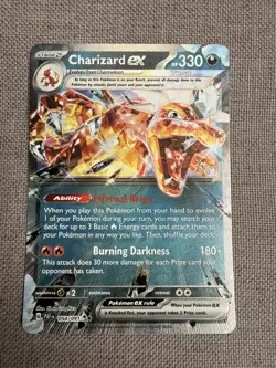 Charizard ex 054/091 Holo – SV Paldean Fates Pokemon Card - Image 1
