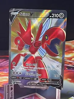 Scizor V 183/189 Darkness Ablaze Full Art Holo Ultra Rare Pokemon Card Near Mint - Image 1