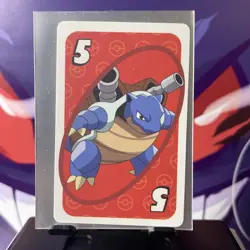 Blastoise RED #5 Pokemon Mattel Japanese UNO Card NM/MINT - Image 1