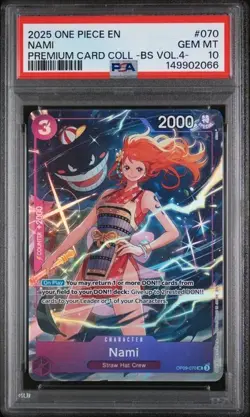 One Piece “Gengar” Nami OP09-070 Premium Card Collection Vol.4 Foil PSA 10 EN - Image 1
