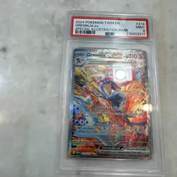 Pokemon TCG Greninja EX 214/167 Masquerade Special Illustration Rare Card PSA 9 - Image 3