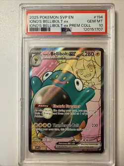 PSA 10 Gem Mint Iono's Bellibolt Ex Graded Pokemon Card #194 Black Star Promo - Image 1