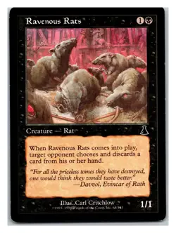 Urza's Destiny #68 Ravenous Rats - Image 1