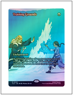 1x Training Grounds, Borderless Art Foil, Magic the Gathering, MTG NM - Image 1