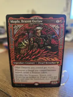 Magda, Brazen Outlaw (Showcase) Foil, Near Mint, MTG Kaldheim - Image 1