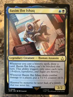 MTG TCG Assassins Creed Basim Ibn Ishaq 0049 Regular Rare - Image 1