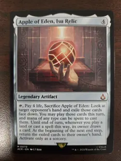 Apple of Eden, Isu Relic NM Universes Beyond: Assassin's Creed MTG FREE SHIPPING - Image 1