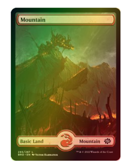 Mountain (285) - Full Art Foil The Brothers' War MTG - Image 1