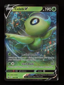 Celebi V 007/198 Holo Rare V Chilling Reign Pokemon Near Mint - Image 1