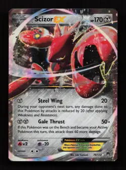 Scizor EX 76/122 Holo Rare EX BREAKpoint Pokemon Moderately Played - Image 1
