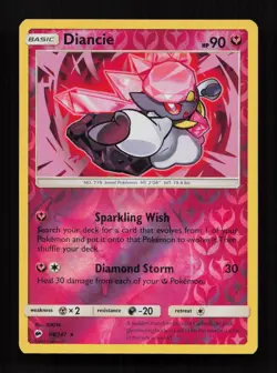 Diancie 94/147 Holo Rare Burning Shadows Pokemon Reverse Holo Near Mint - Image 1