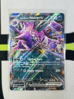 Team Rocket's Nidoking ex 119/182 Double Rare S&V: Destined Rivals Pokemon TCG - Image 1
