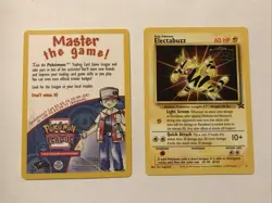 Electabuzz Pokemon WB Gold Stamp #2 1999 First Movie Black Star Promo and Insert - Image 1