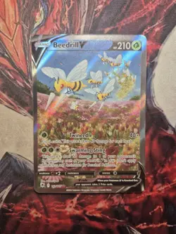 Beedrill V Full Art Ultra Rare Holo 161/189 Astral Radiance Pokemon TCG NM - Image 1