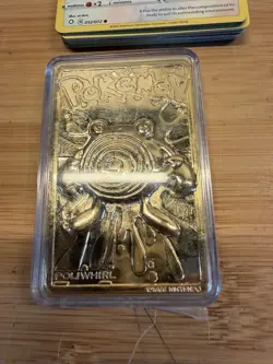 Vintage Pokemon 23k Gold-Plated Trading Card 1999 Burger King Poliwhirl & Cards - Image 2