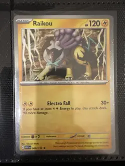Pokemon TCG Mega Evolutions Raikou #48/132 Cosmos Holo Rare NM Condition - Image 1