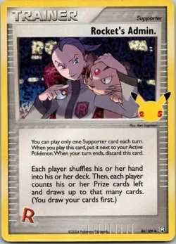 Rocket's Admin. 86/109 Celebrations: Classic Collection Pokemon NM - Image 1