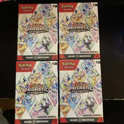 LOT OF 4 Pokemon TCG Scarlet Violet PRISMATIC EVOLUTIONS Booster Bundle - Sealed - Image 1