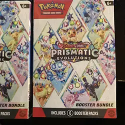 LOT OF 4 Pokemon TCG Scarlet Violet PRISMATIC EVOLUTIONS Booster Bundle - Sealed - Image 3