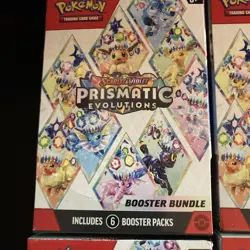 LOT OF 4 Pokemon TCG Scarlet Violet PRISMATIC EVOLUTIONS Booster Bundle - Sealed - Image 4
