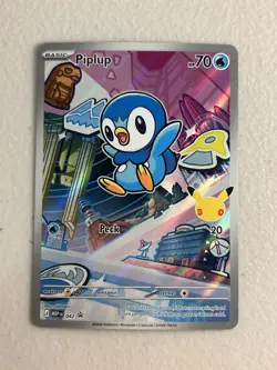 Pokemon 30th Anniversary First Partner Illustration Promo Piplup 042 - Image 1