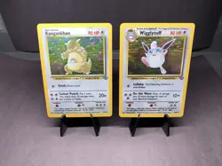 Pokemon TCG Wigglytuff & Kangaskhan Jungle Unlimited Holo Rare WOTC VTG MP - Image 1