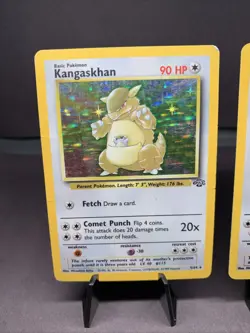 Pokemon TCG Wigglytuff & Kangaskhan Jungle Unlimited Holo Rare WOTC VTG MP - Image 2
